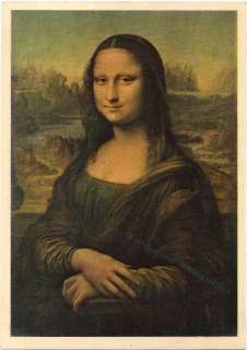 1940s Leonardo Da Vinci Mona Lisa   La Joconde Postcard  