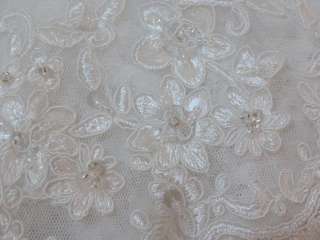 Cream Lace Bridal Wedding Jacket Shrug Bolero size 14  