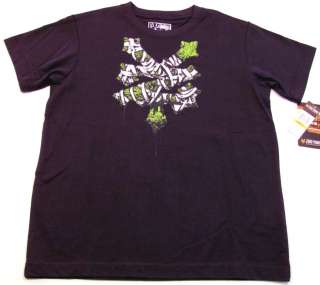 Zoo York Dark Purple/Green/White Tee Shirt Boys NWT $22  