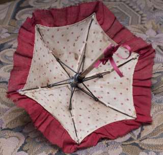 Antique French Original Parasol Umbrella for doll   rare small size 