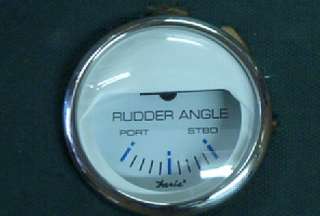FARIA CHES WHITE SS RUDDER ANGLE INDICATOR w/Sender  