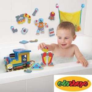  Edushape Wet & Stick Bath Play Set with Storage Mesh Bag 