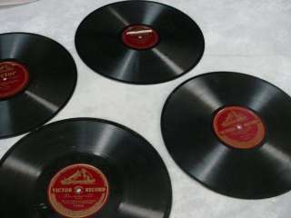Lot 6 Victrola 78 RPM 12 One Single SIDED RECORDS Mixed Media Style 