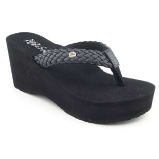 COBIAN Zoe Womens SZ 7 Black Platforms Open Toe Shoes 842814074118 