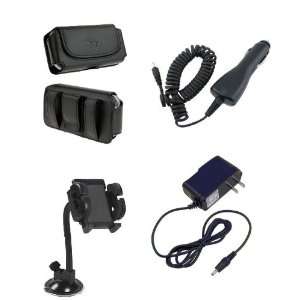  4in1 Car Vehicle+Home Wall House Charger+Leather Case 
