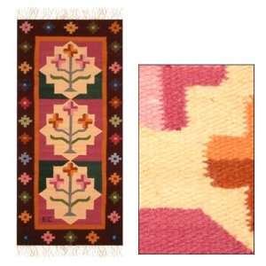  Wool rug, Yellow Iris