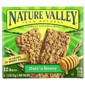 Nature Valley Crunchy Granola Bars, Oats N Honey, 12 ct, 1.5 oz 