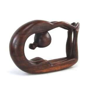  Yoga Asana Bow Pose Figurine Hand Carved From Tropical 