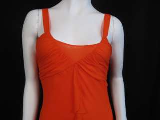 475 Rock Republic Runway Dress Gown Silk Orange 8 M #0007RT  