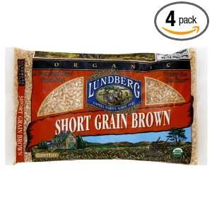 Lundberg Rice Organic Short Grain Brown, Gluten Free, 32 ounces (Pack 