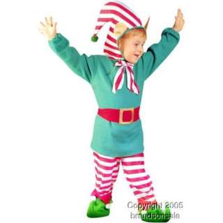  Childs Toddler Christmas Elf Costume (2 4T)