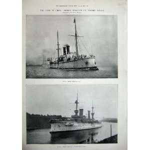   1900 China War Ship Germany Yetis Taku Furst Bismarck