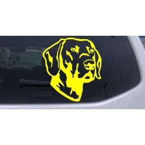 Yellow 8in X 7.3in    Labrador Retriever Animals Car Window Wall 