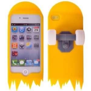   Design Soft Silicone Back Skin Case for iPhone 4S/iPhone 4 (Yellow