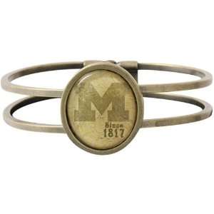  Michigan Wolverines Vintage Antique Brass Bracelet Sports 