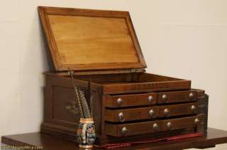 Merrick Oak Country Store Spool Cabinet Jewelry Cab  