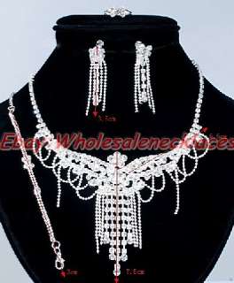 6Set MIXStyle Rhinestone Necklace&Earring&Bracelet&Ring  