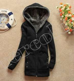 Womens New Trendy Thicken Hoodie Casual Coat Outerwear Autumn Winter 