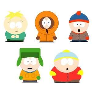  5 South Park characters sticker vinyl decal 4 tall each 