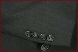 EXECUTIVE MENS CHARCOAL GRAY PINSTRIPE SUIT 42 S 42S PERFECT  