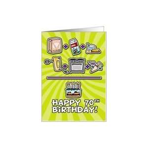  70 Years Old, Happy Birthday Card Toys & Games
