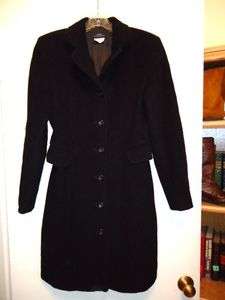 ZARA Classic Concepts Black Wool + Cashmere Coat Size 6  