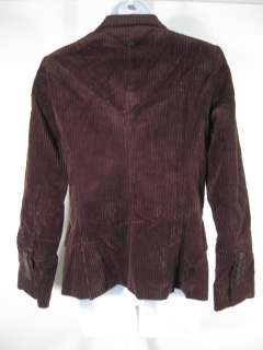 ZARA BASIC Brown Corduroy Blazer Jacket Shirt Sz L  