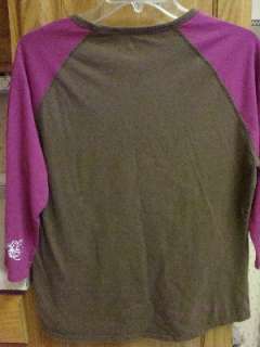 THE NORTH FACE Womens Long Sleeve XL EXTRA LARGE Shirt PINK BROWN 