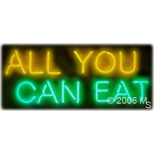 Neon Sign   All You Can Eat   Large 13 x 32  Grocery 