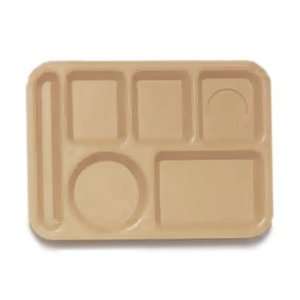  GET ABS Tan 6 Section Left Handed Tray   10 X 14 