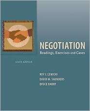 Negotiation Readings, Exercises, and Cases, (007353031X), Roy Lewicki 