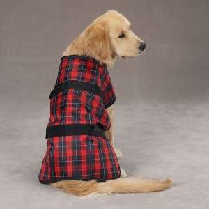 Zack & Zoey Plaid Blanket Dog Coat Jacket Red NEW  