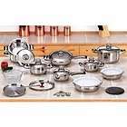 28 pc 12 Element Stainless Steel Cookware Set Mirror finish Thermo 