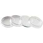 Space saver Bead Jar LIDS Cap  Clear Plastic 2x1 1/4 inches NEW 