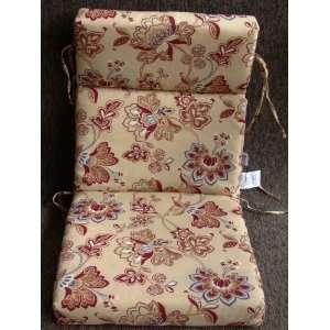  (6) Outdoor Patio Chair Cushions ~ Bethany Golden Paisley 