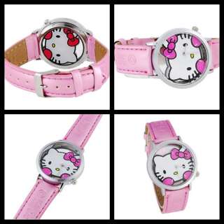 KT208 cute Hello Kitty Analog Wrist girl Watch (Pink)  