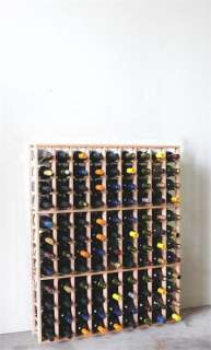 108 Bottle 9 Column 12 Row Wine Storage Rack hardwood  