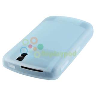Light Blue Premium Rubberized Skin Case For Blackberry Curve 8300 8320 