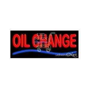  Oil Change Neon Sign 13 Tall x 32 Wide x 3 Deep 
