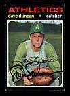 1971 TOPPS DAVE DUNCAN #178 ATHLETICS SIGNED BOLD