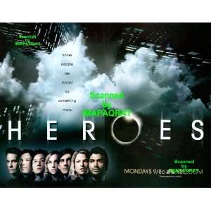  HEROES Premier NBC Season 1 Double Sized, 2 Page Middle 