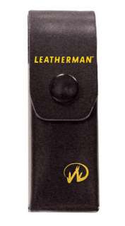 Classic standard leather sheath bears the Leatherman name and logo;