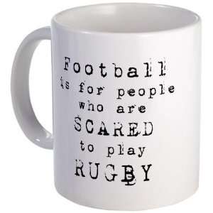  Rugby vs. Football Sports Mug by  Kitchen 