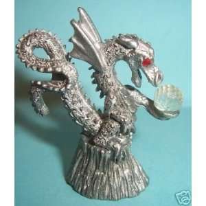   Spoontiques Pewter Hudson Fantasy Dragon Eyes on Fire 