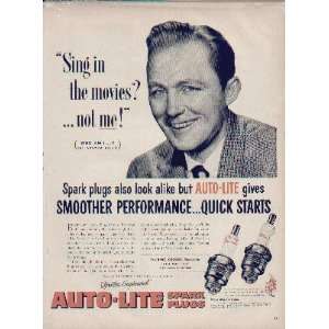   frequently confused with Bing.  1952 Auto Lite Spark Plugs Ad