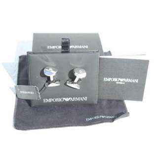 Emporio Armani .925 Silver Cufflinks $150 BN in Gift Box 100% 