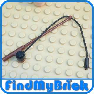 U165A Lego Fishing Rod with 13L Black String   Reddish Brown   NEW 