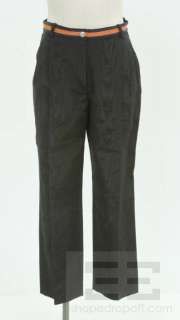 Lanvin Ete 2004 Black Faille Pleated Pants Size 38  