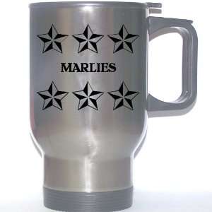  Personal Name Gift   MARLIES Stainless Steel Mug (black 