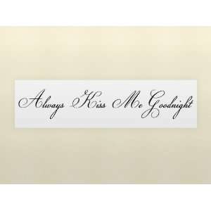   KISS ME GOODNIGHT Vinyl wall quotes love sayings home art decor decals